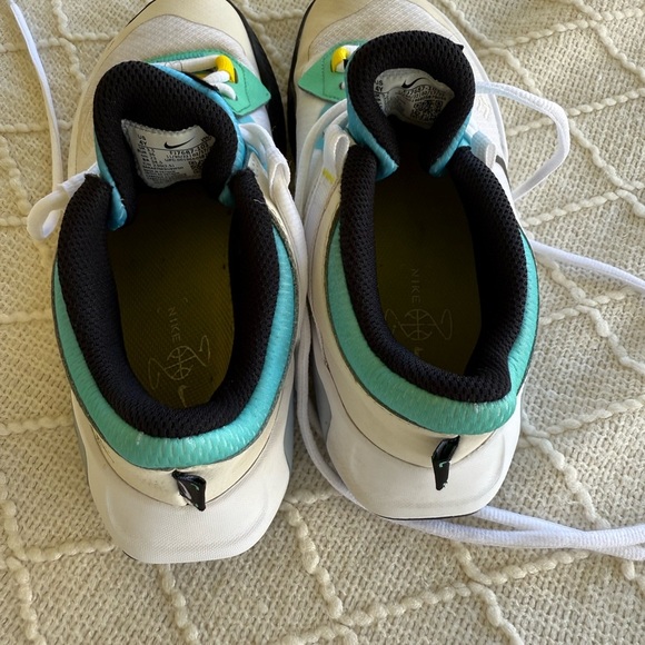 Nike Kids Sneakers in White, Green, and Yellow - Picture 3 of 4